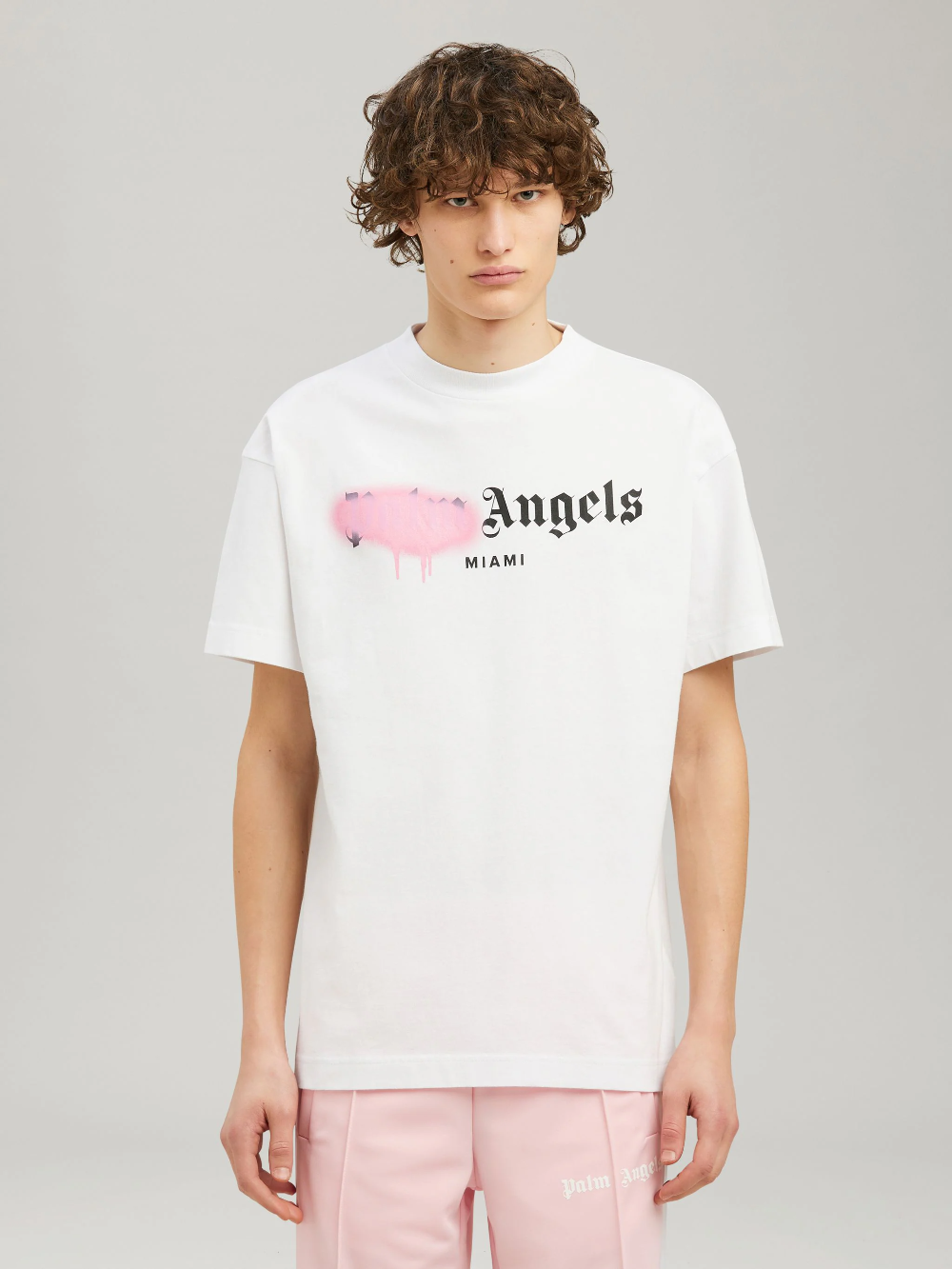 Palm Angels Miami Sprayed Logo Tee White | Hype Vault Kuala Lumpur | Asia's Top Trusted High-End Sneakers and Streetwear Store