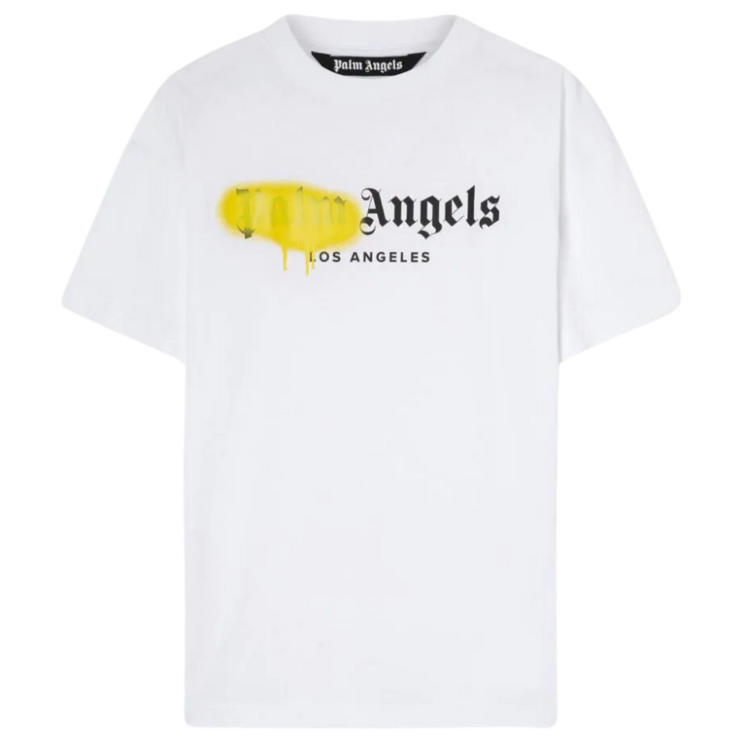 Palm Angels Los Angeles Sprayed Logo Tee White | Hype Vault Kuala Lumpur | Asia's Top Trusted High-End Sneakers and Streetwear Store