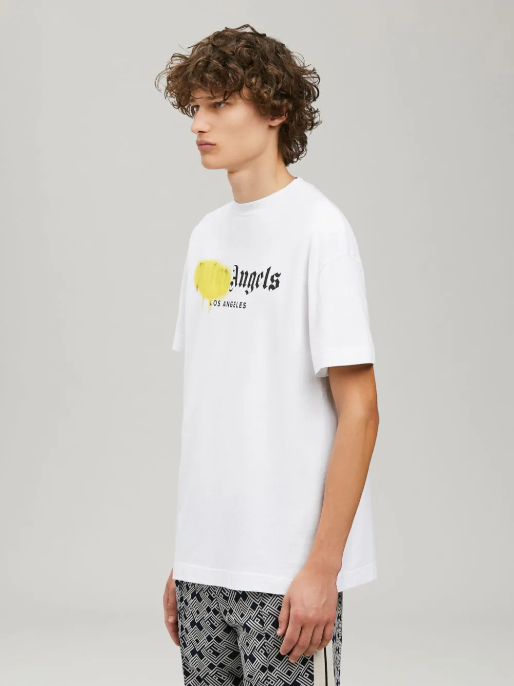 Palm Angels Los Angeles Sprayed Logo Tee White | Hype Vault Kuala Lumpur | Asia's Top Trusted High-End Sneakers and Streetwear Store