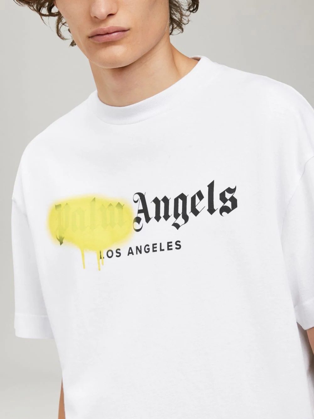 Palm Angels Los Angeles Sprayed Logo Tee White | Hype Vault Kuala Lumpur | Asia's Top Trusted High-End Sneakers and Streetwear Store