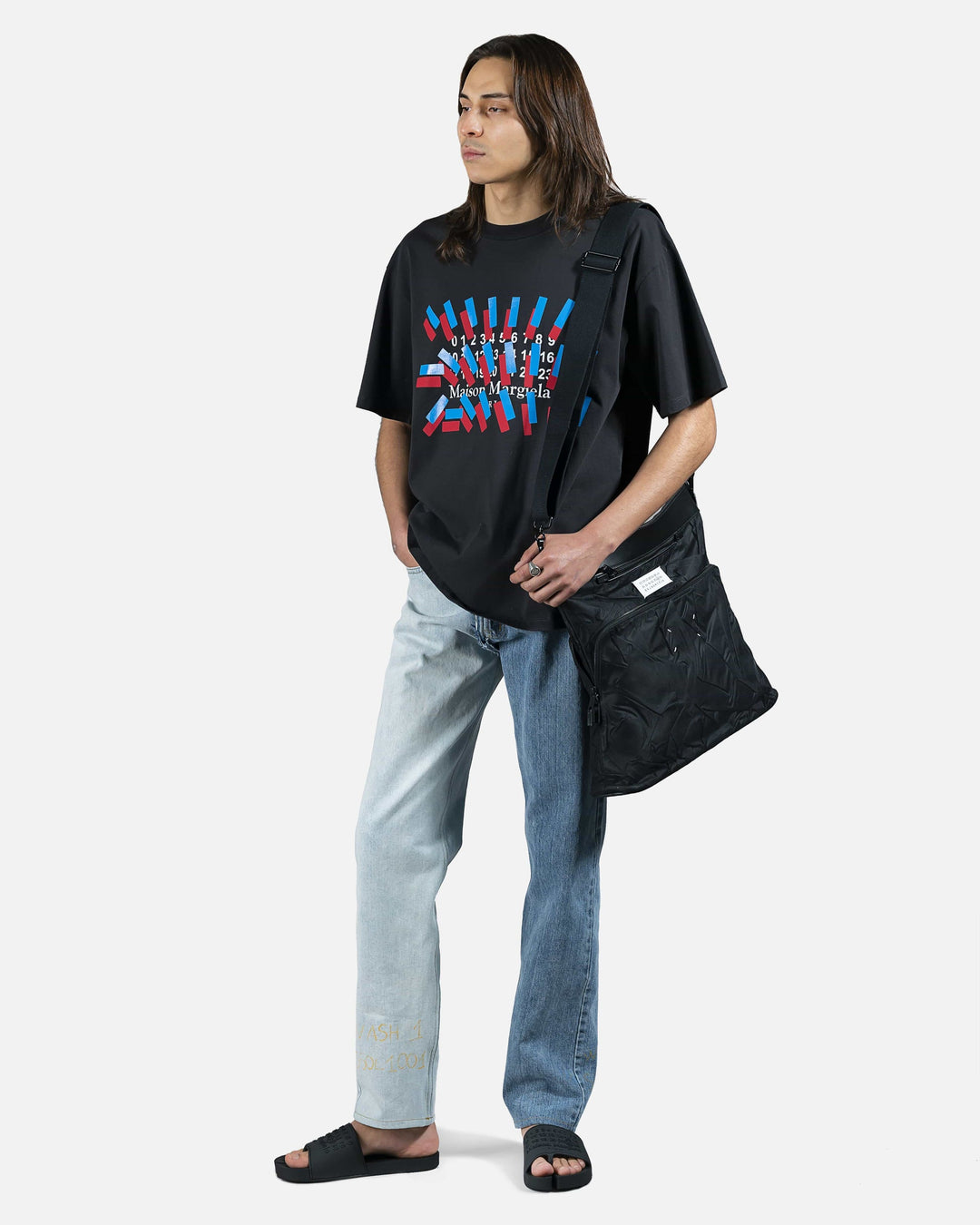 Maison Margiela Tape Logo T-Shirt Black