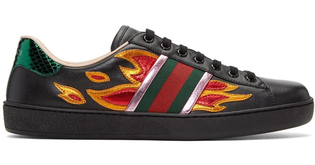 Gucci Ace 'Black Flames' (Size 8.5)