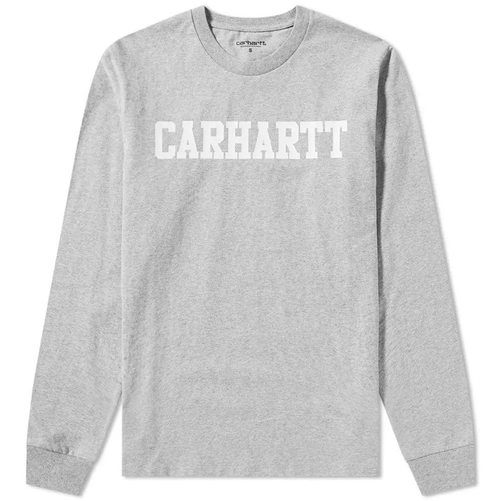 Carhartt WIP L/S College T-Shirt Grey Heather