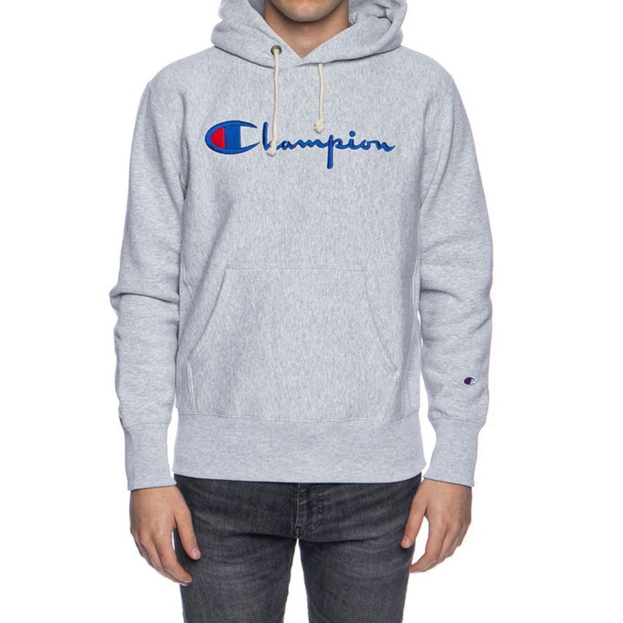 Champion Sweatshirt Reverse Weave Hoodie Heather Grey – Hype Vault