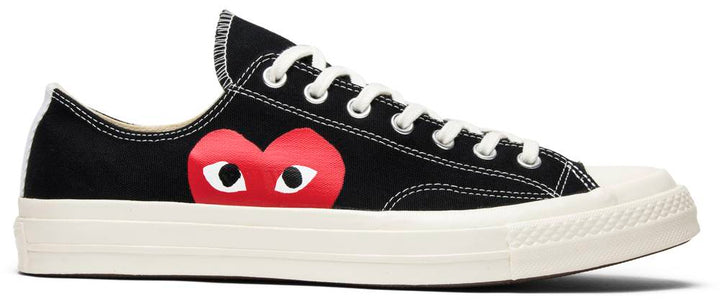 Comme des Garçons Play x Converse Chuck Taylor All-Star Chuck 70 Low 'Black' | Hype Vault Kuala Lumpur | Asia's Top Trusted High-End Sneakers and Streetwear Store | Authenticity Guaranteed