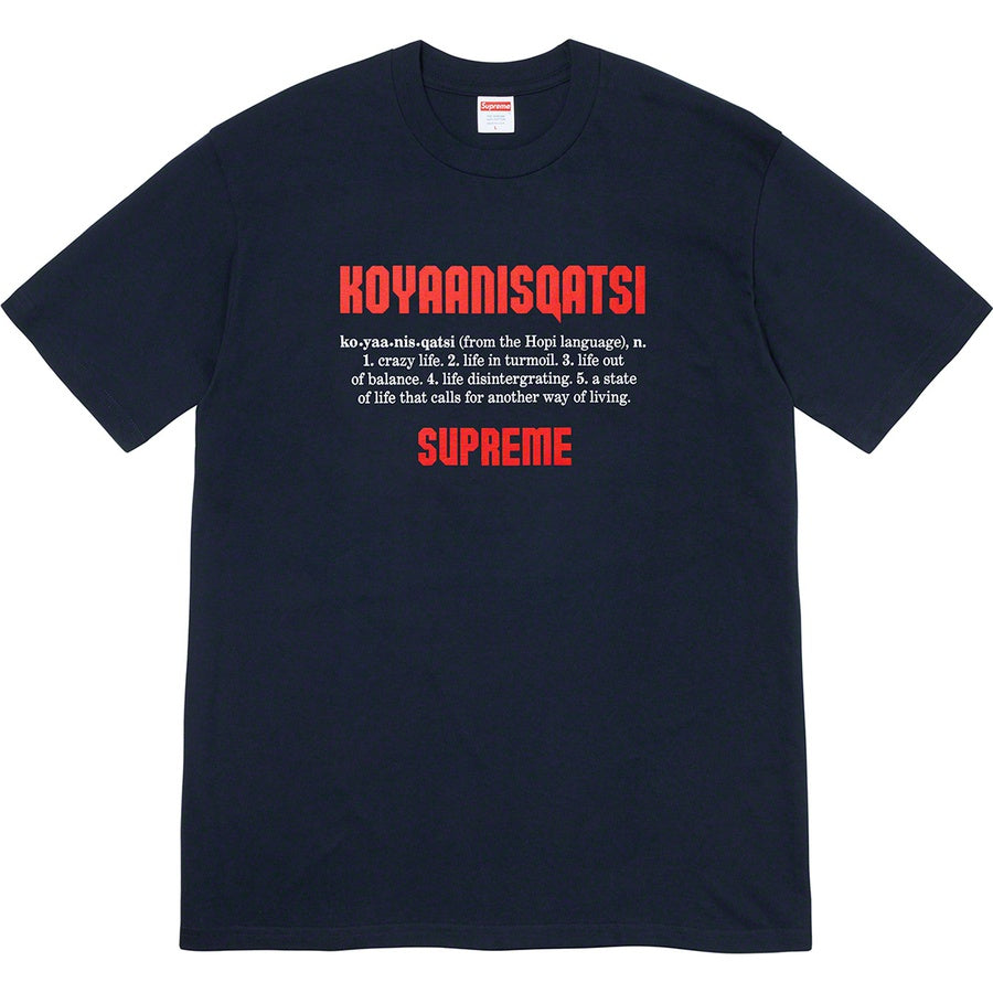 Supreme Koyaanisqatsi Tee Navy FW20 | Hype Vault | Malaysia's Leading Streetwear Store | 100% authentic