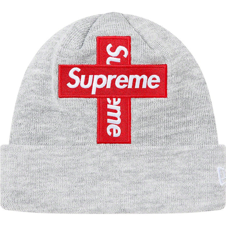 Supreme New Era Cross Box Logo Beanie Heather Grey FW20 | Hype Vault | Malaysia's Trusted Streetwear Store | Authenticity guaranteed