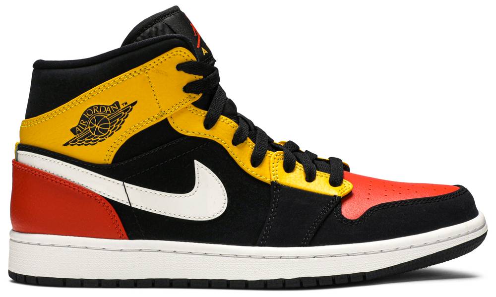 Air Jordan 1 Mid Black Amarillo Orange | Hype Vault Kuala Lumpur | Asia's Top Authentic High-End Sneakers and Streetwear Store