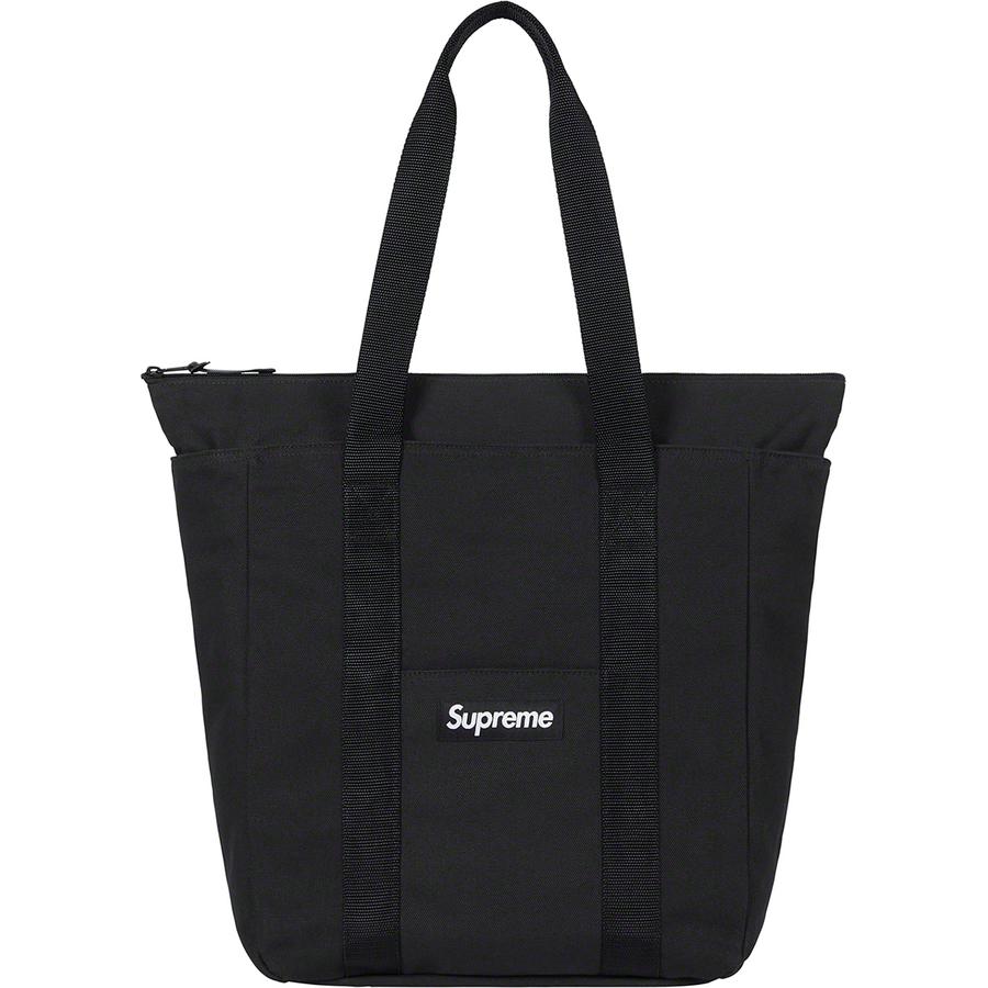 Supreme black shop tote bag