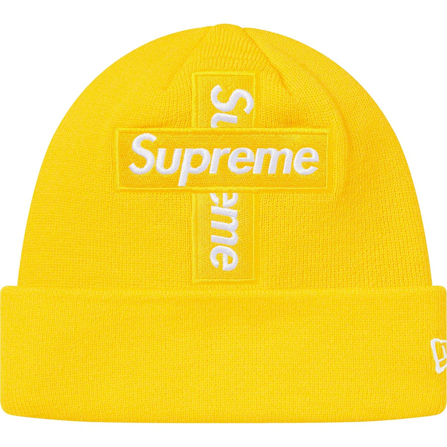 Supreme New Era Cross Box Logo Beanie Lemon FW20 | Hype Vault Malaysia | Top Streetwear Store | Authenticity guaranteed
