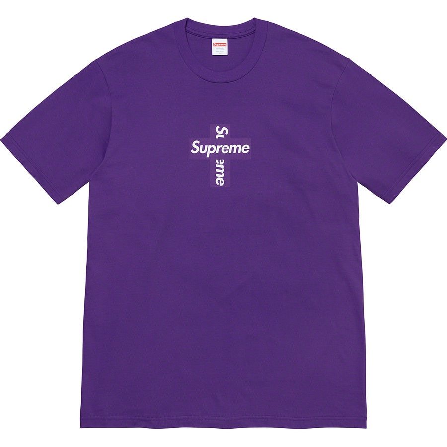 supreme cross box logo Tee purple S
