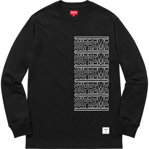 Supreme Stacked L/S Top Black | Hype Vault Kuala Lumpur | Asia's Top Trusted High-End Sneakers and Streetwear Store