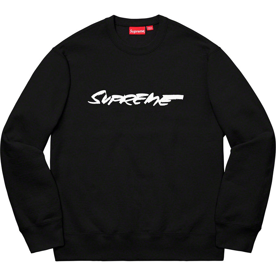Supreme Futura Logo Crewneck Black | Hype Vault Malaysia | Authentic without a doubt