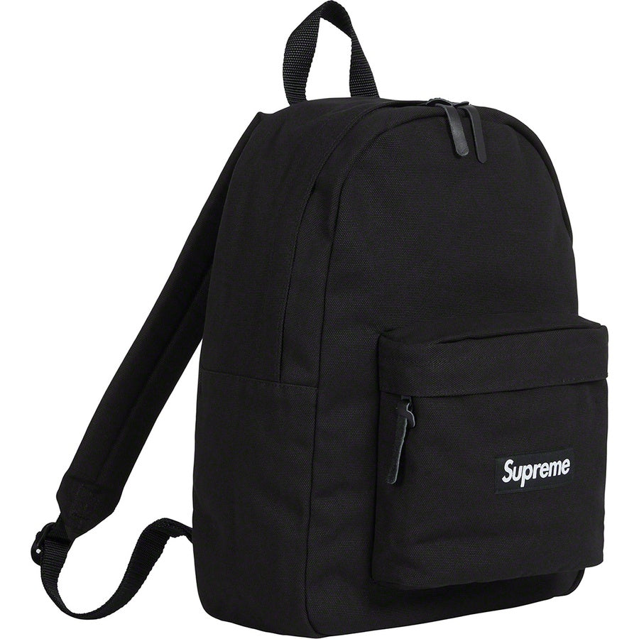 Supreme+Fw20+Canvas+Backpack+Black+White+All+Cotton+Heavyweight+18+Oz+Canvas+20l  for sale online