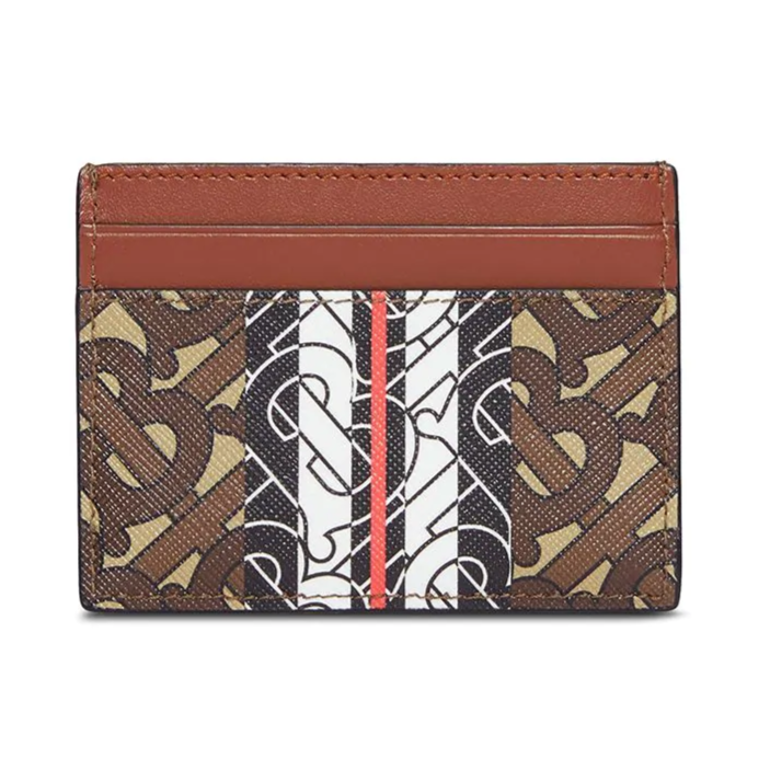 Burberry Monogram Stripe E-canvas Card Case