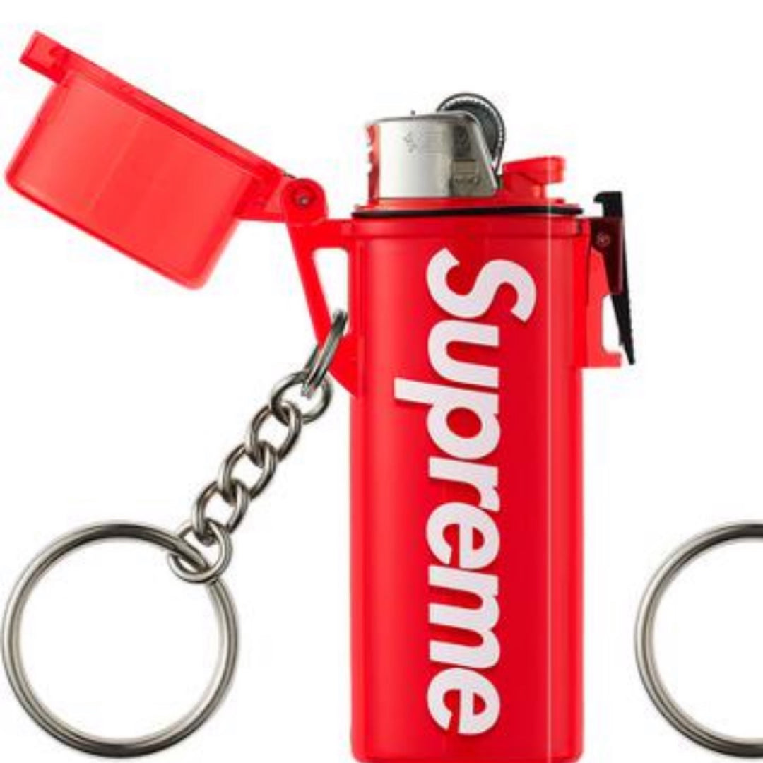 Supreme Waterproof Lighter Case Keychain Red - Hype Vault