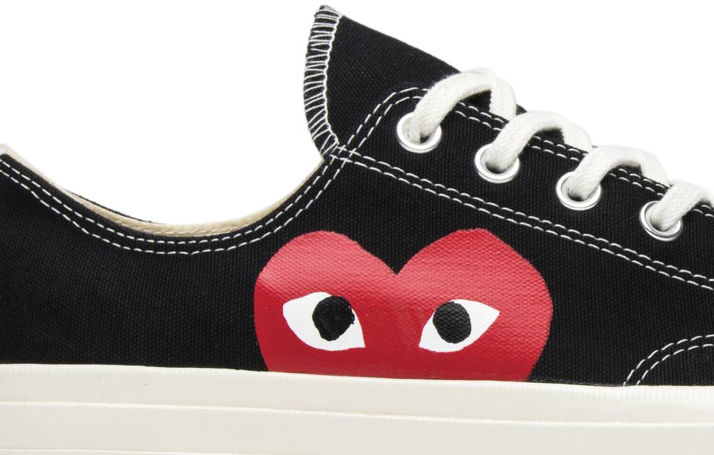 Comme des Garçons Play x Converse Chuck Taylor All-Star Chuck 70 Low 'Black' | Hype Vault Kuala Lumpur | Asia's Top Trusted High-End Sneakers and Streetwear Store | Authenticity Guaranteed