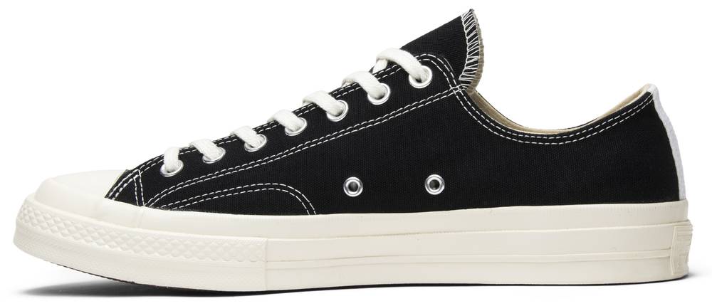 Comme des Garçons Play x Converse Chuck Taylor All-Star Chuck 70 Low 'Black' | Hype Vault Kuala Lumpur | Asia's Top Trusted High-End Sneakers and Streetwear Store | Authenticity Guaranteed