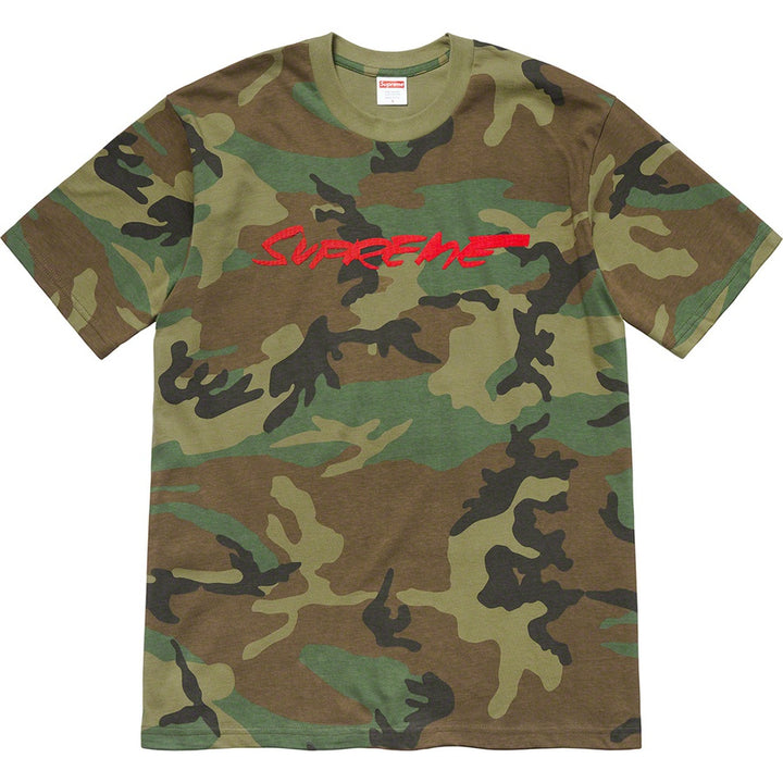 Supreme Futura Logo Tee Woodland Camo | Hype Vault Malaysia