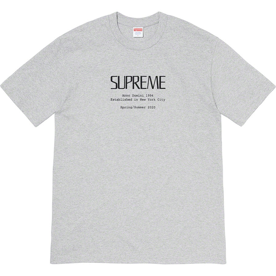 Supreme Anno Domini Tee Grey - Hype Vault