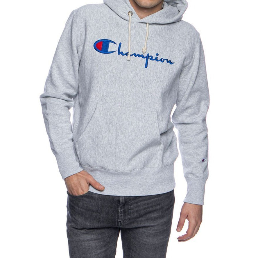Champion Sweatshirt Reverse Weave Hoodie Heather Grey | Hype Vault Kuala Lumpur | Asia's Top Trusted High-End Sneakers and Streetwear Store | Authenticity Guaranteed