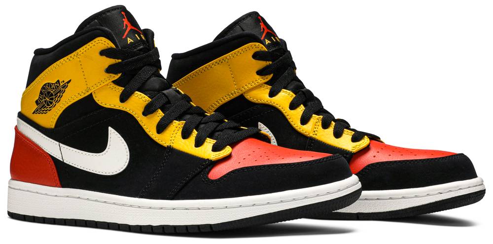 Air Jordan 1 Mid Black Amarillo Orange | Hype Vault Kuala Lumpur | Asia's Top Authentic High-End Sneakers and Streetwear Store
