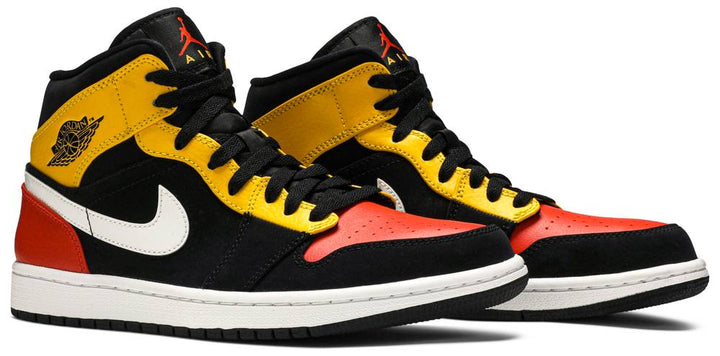 Air Jordan 1 Mid Black Amarillo Orange | Hype Vault Kuala Lumpur | Asia's Top Authentic High-End Sneakers and Streetwear Store