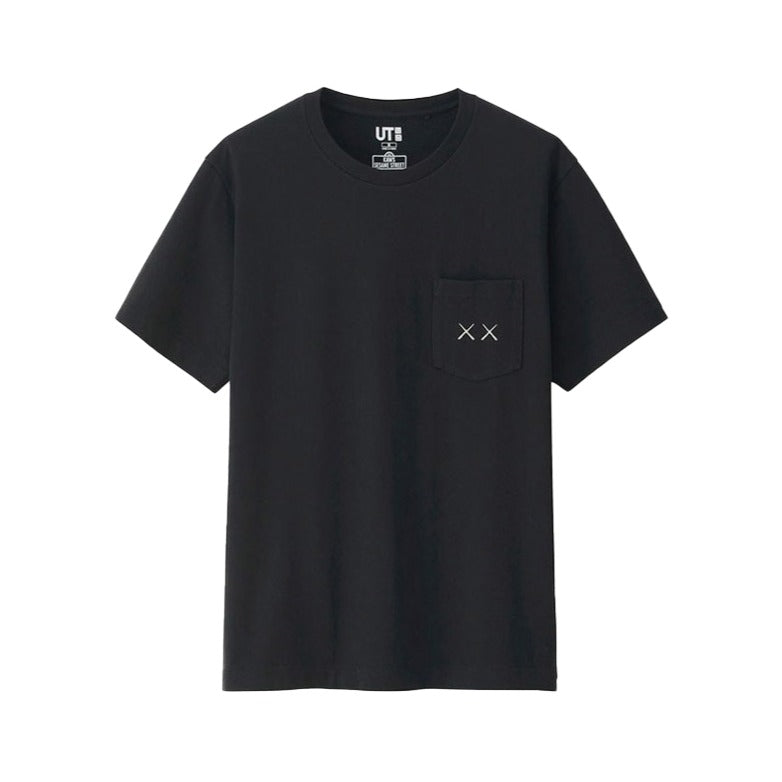 KAWS x Uniqlo x Sesame Street XX Pocket Tee Black | Hype Vault Malaysia