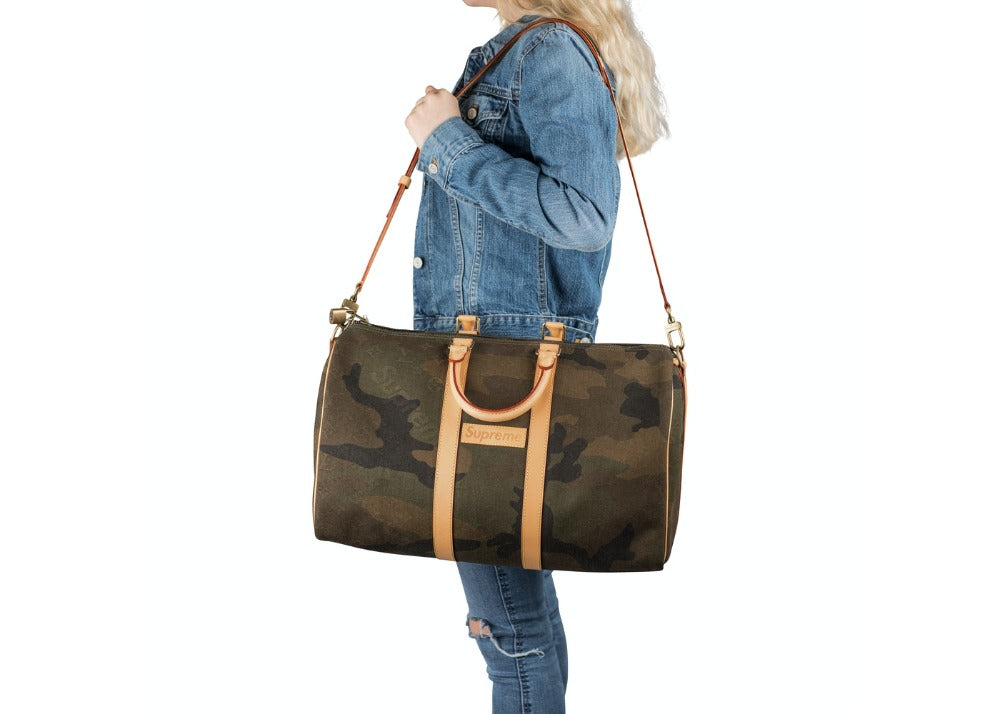 Louis Vuitton x Supreme Keepall Bandouliere 45 Camo | Hype Vault Malaysia