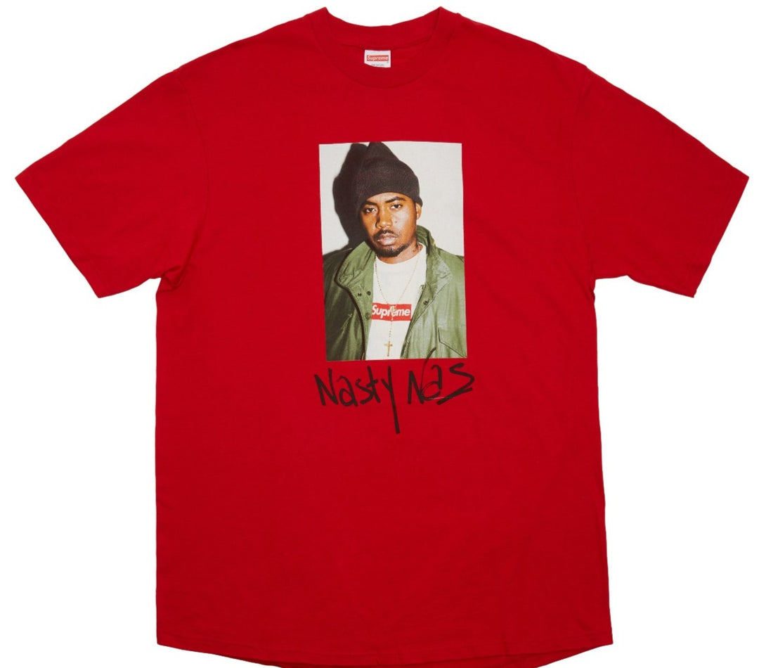 Supreme Nas Tee Red | Hype Vault Kuala Lumpur | Asia's Top Trusted High-End Sneakers and Streetwear Store
