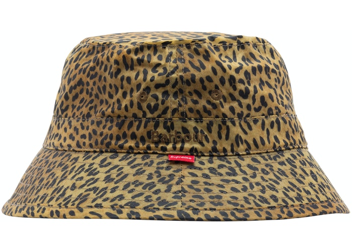 Supreme Barbour Waxed Crusher Bucket Hat Leopard - Hype Vault