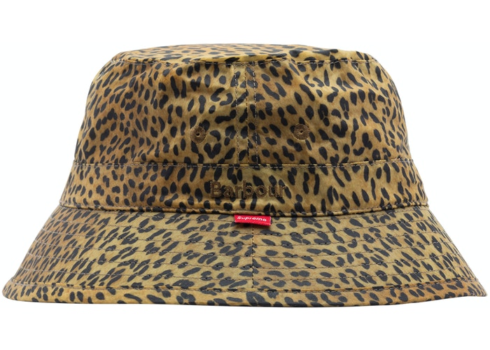 Supreme Barbour Waxed Crusher Bucket Hat Leopard - Hype Vault 