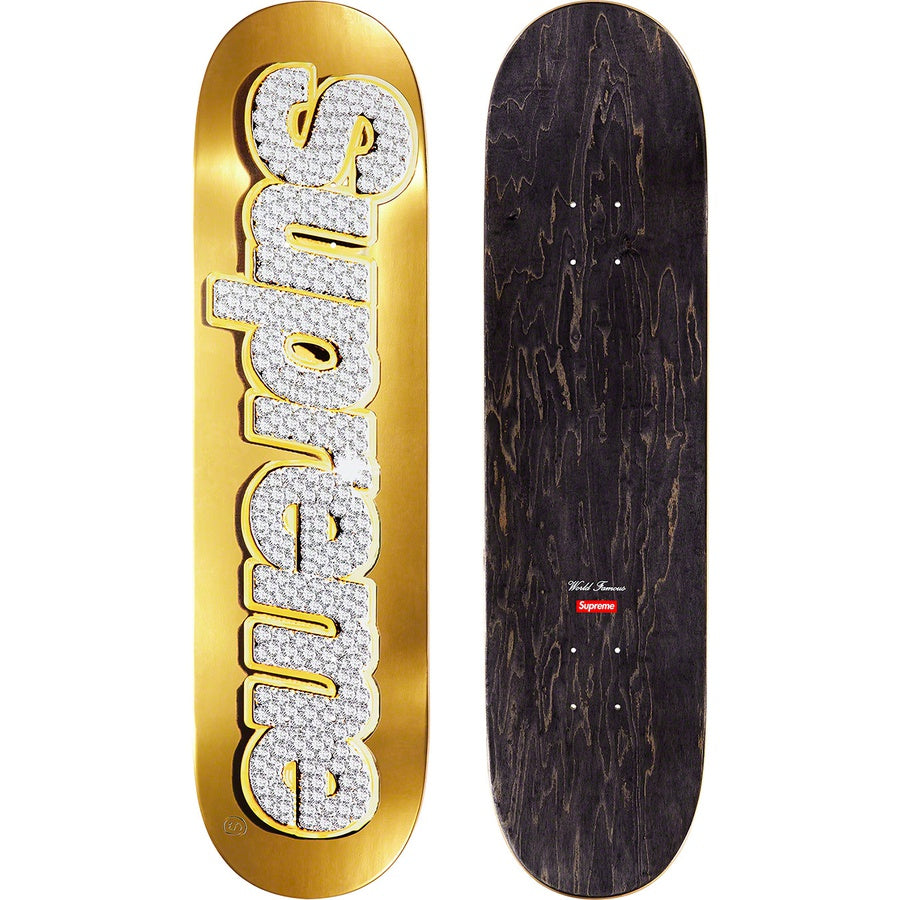 Supreme Bling Box Logo Skateboard Deck Gold – Hype Vault