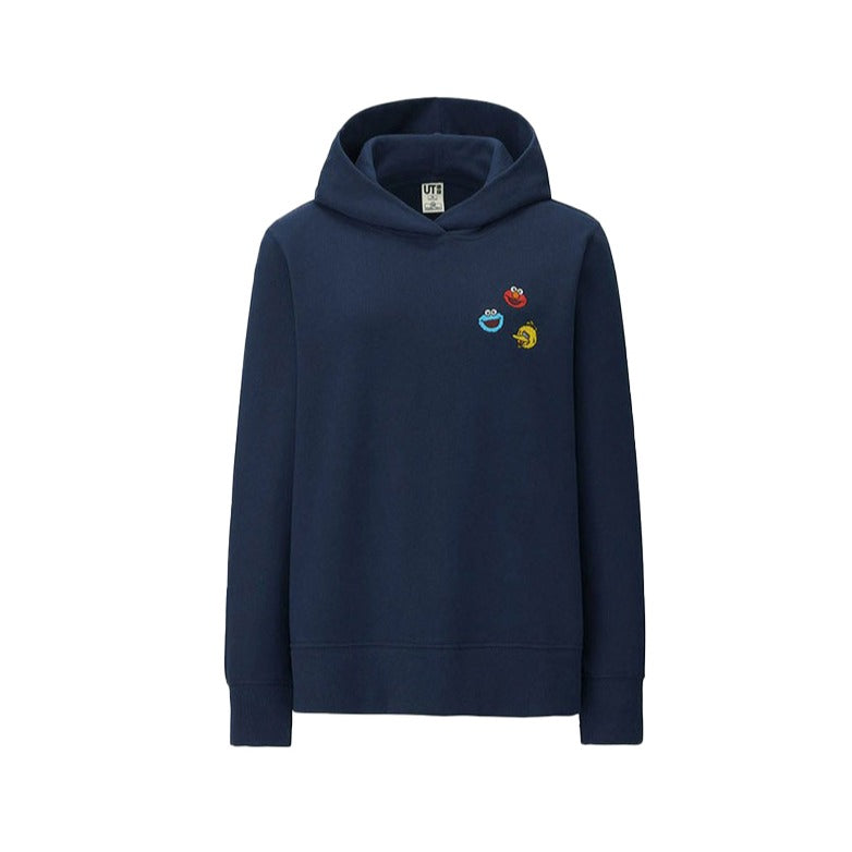 KAWS x Uniqlo x Sesame Street Heads Hoodie Navy | Hype Vault Malaysia