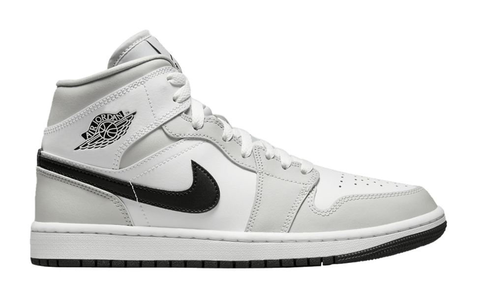 Air jordan 1 mid light smoke 2024 grey mujer