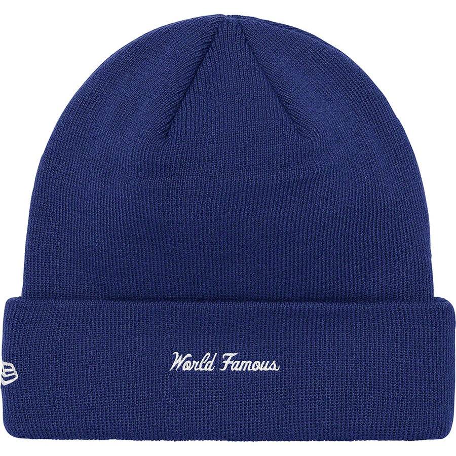 Supreme x New Era Box Logo Beanie Washed Navy (FW21)