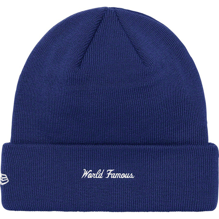 Supreme x New Era Box Logo Beanie Washed Navy (FW21)