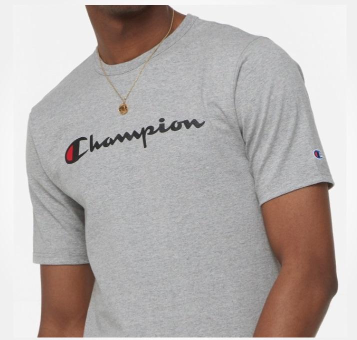 Champion Printed Logo T-Shirt Oxford Heather | Hype Vault Kuala Lumpur | Asia's Top Trusted High-End Sneakers and Streetwear Store | Authenticity Guaranteed