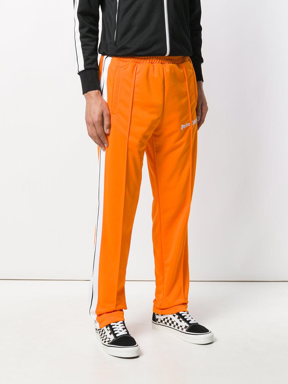 Palm Angels Logo Track Pants Orange (Size M) - Hype Vault