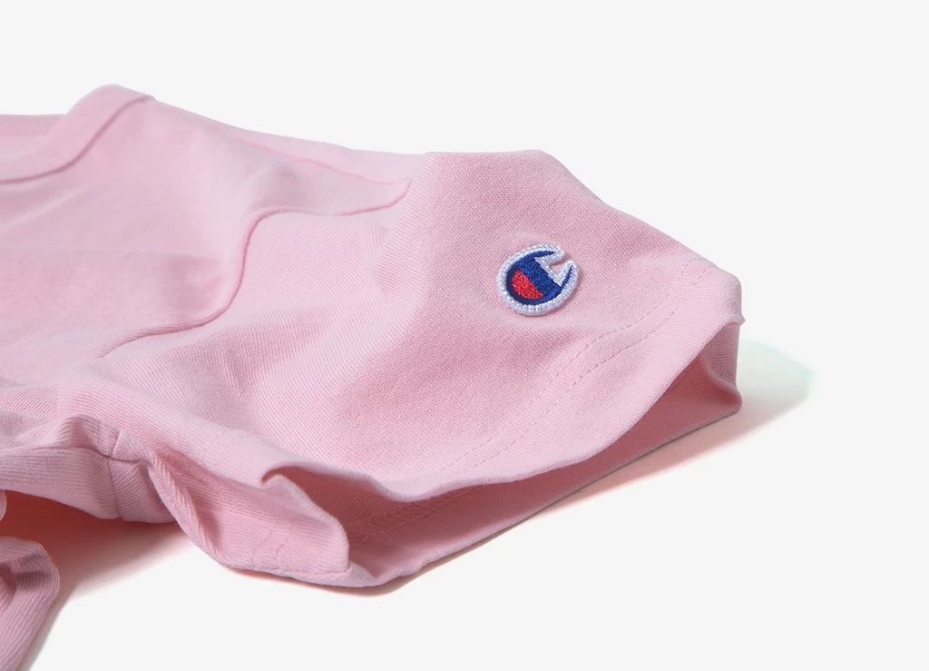 Champion Embroidered Big Script T-Shirt Pink - Hype Vault