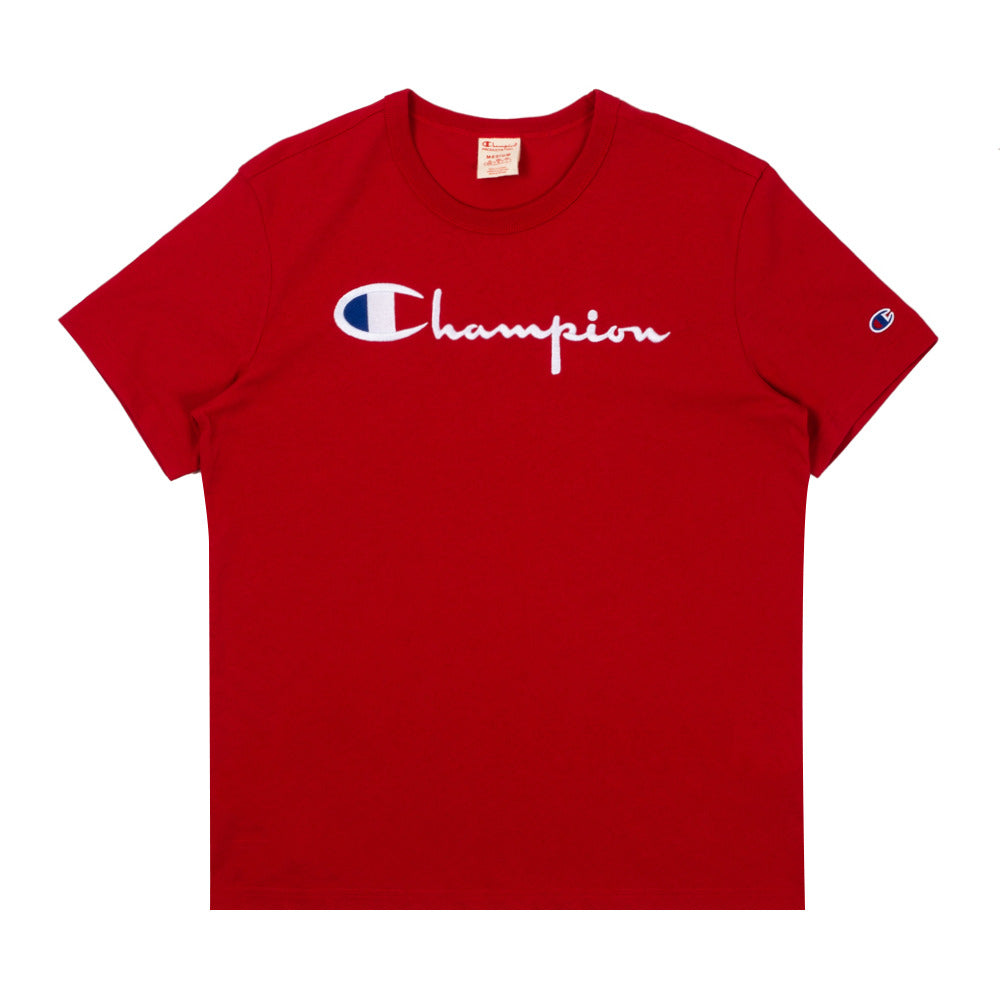 Champion Embroidered Big Script T-Shirt Red - Hype Vault 
