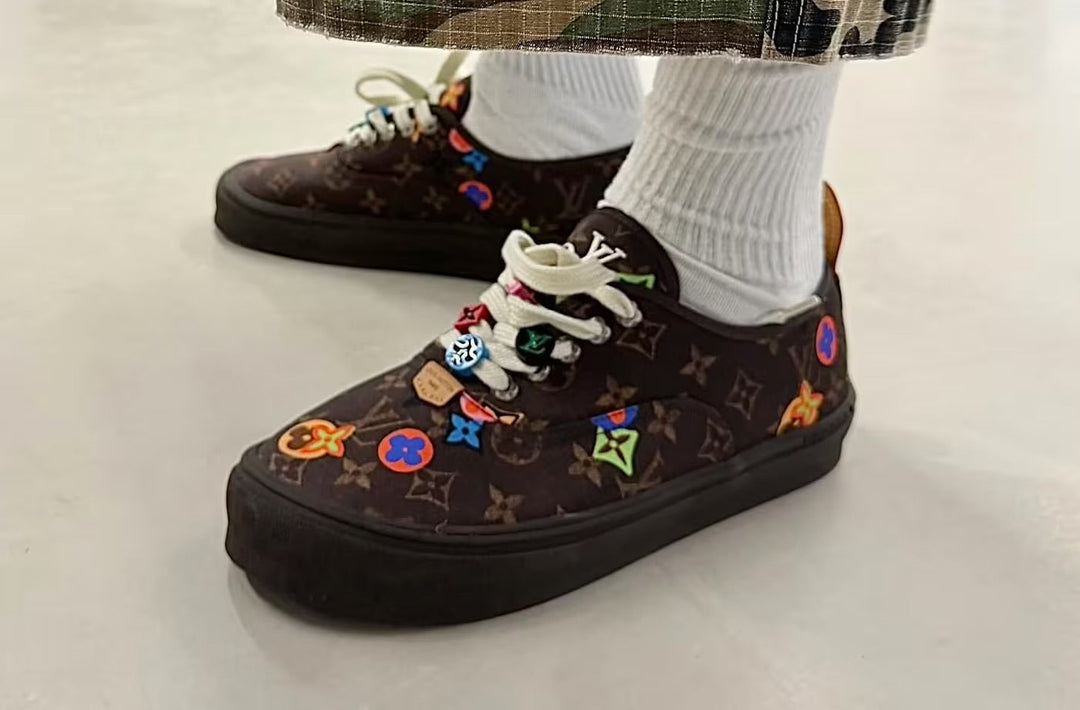 Pharrell’s latest Louis Vuitton sneaker draws inspiration from the classic Vans Authentic silhouette.
