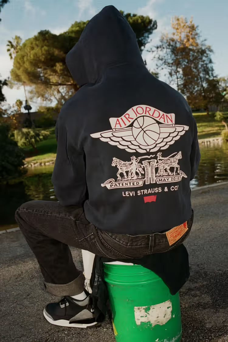 Levi’s and Jordan Brand revealed a 90s skater-inspired capsule featuring both apparel and footwear.