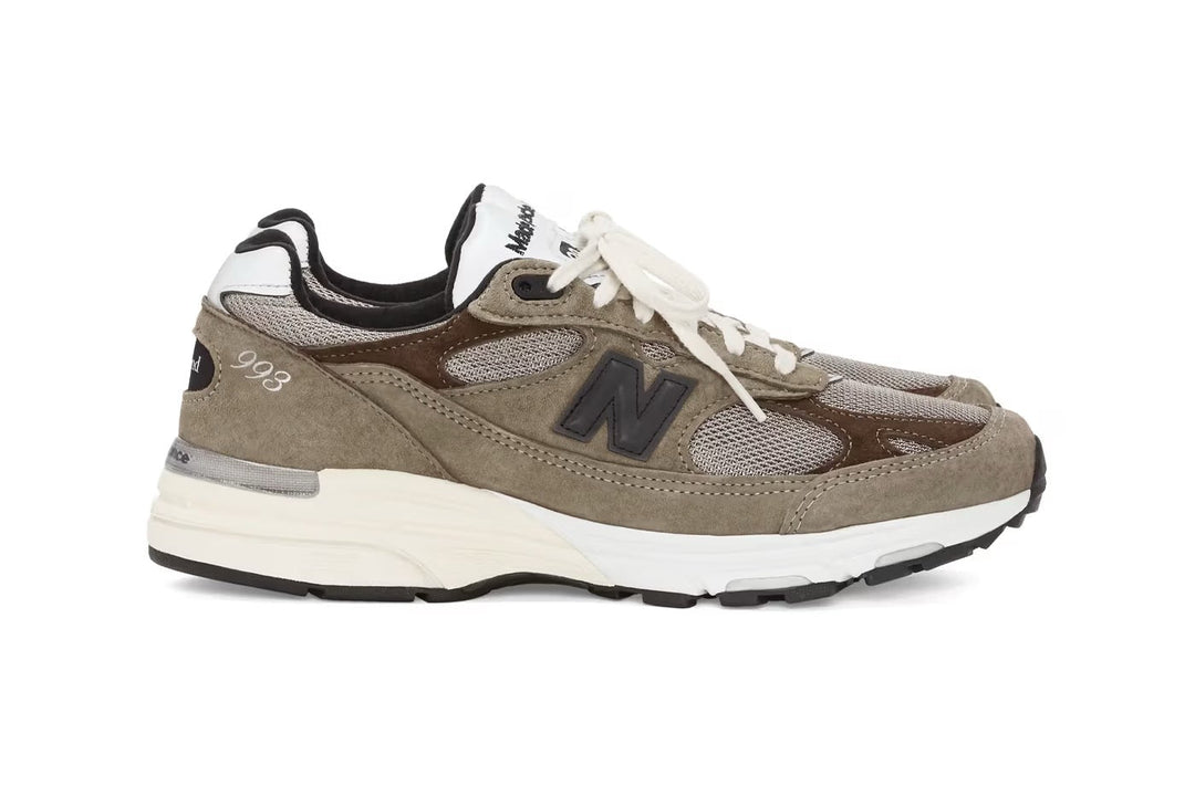 The JJJJound x New Balance 993 in “Mushroom/White” is set to release.