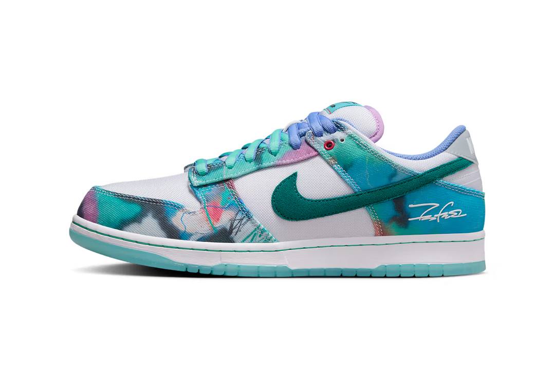 Get a look at the official images of the Nike SB Dunk Low collaboration with Futura.