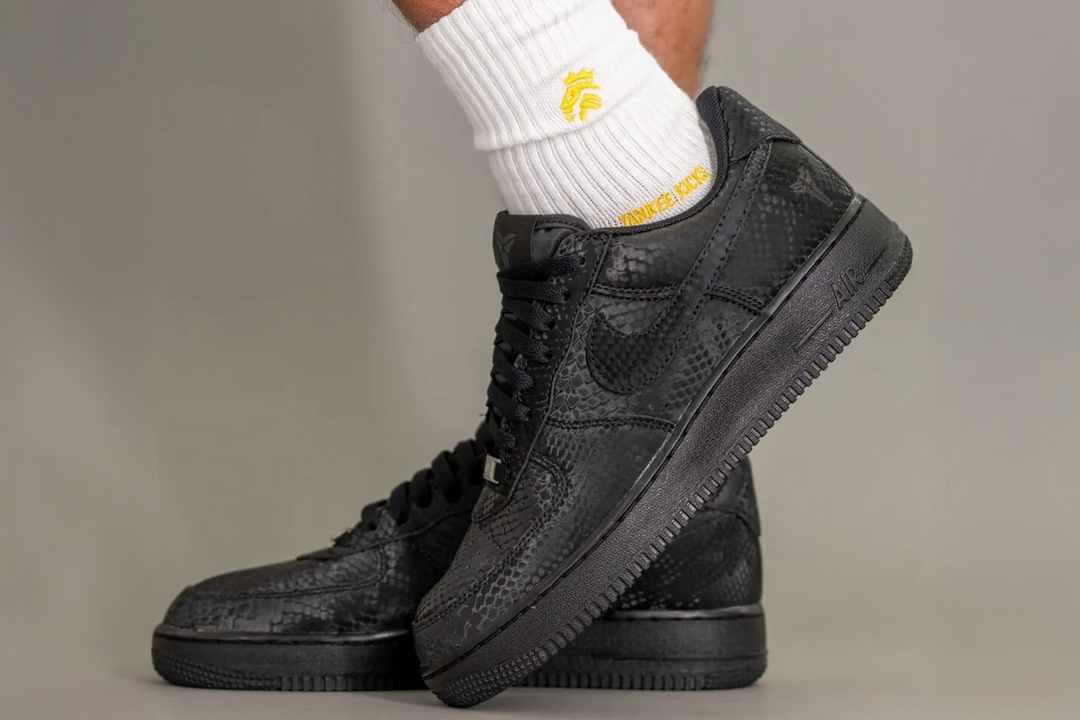 Closer Look at the Kobe Bryant x Nike Air Force 1 Low “Black” On-Foot