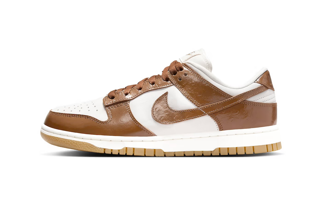 Introducing the Dunk Low Lux in "Brown Ostrich" by Nike.