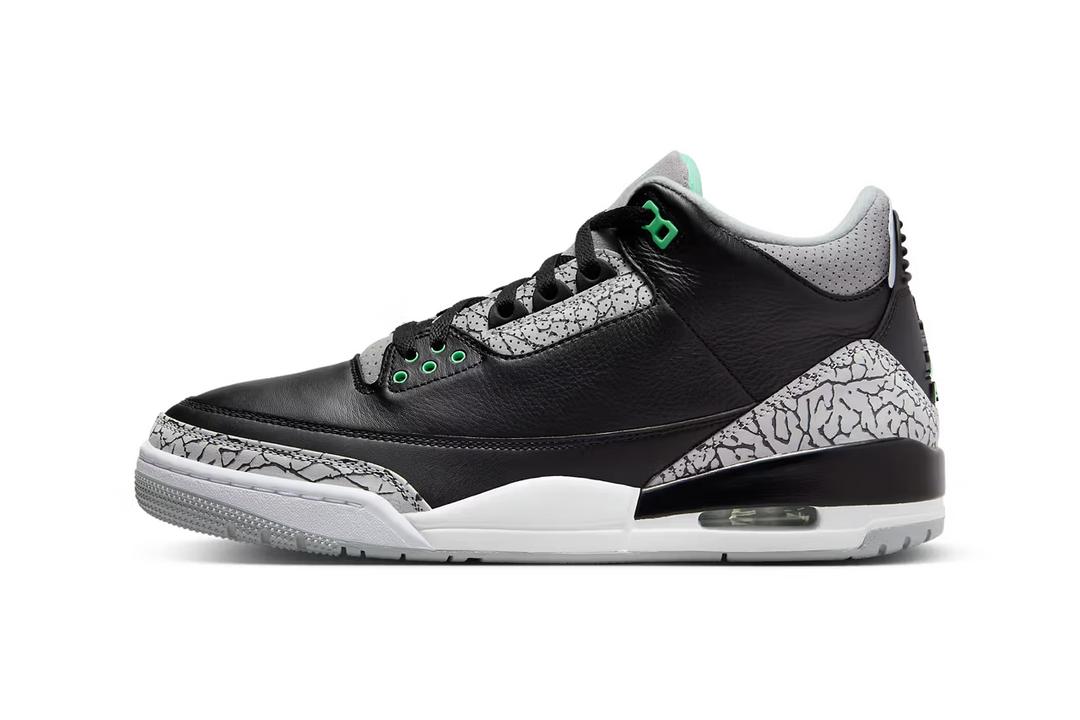 A confirmed glimpse of the Air Jordan 3 "Green Glow."