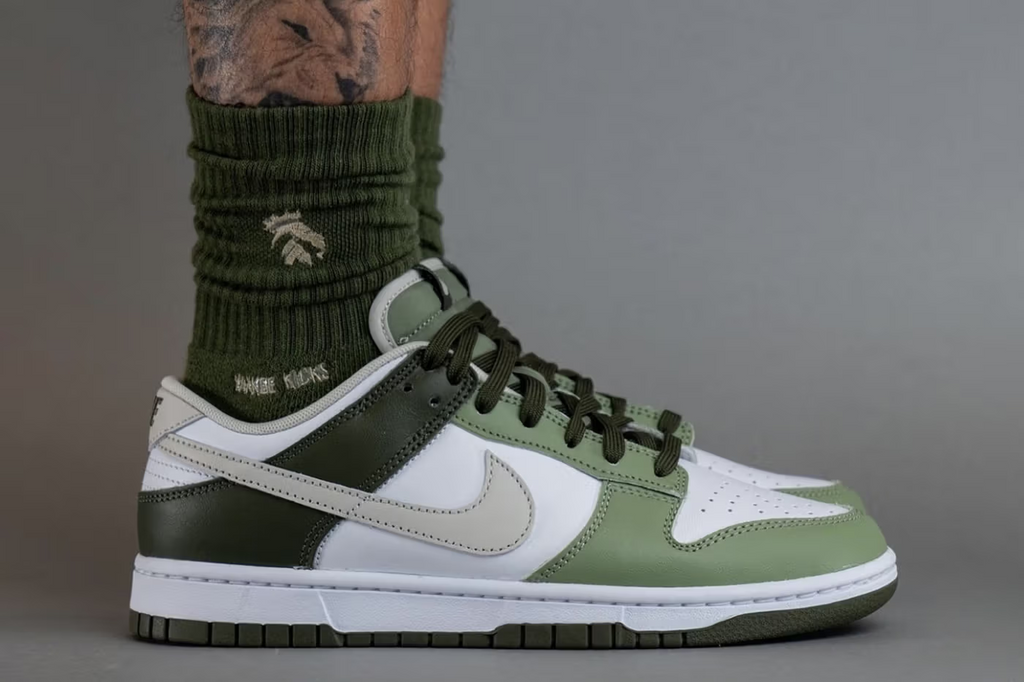 An Up-Close View of the Nike Dunk Low "Oil Green"