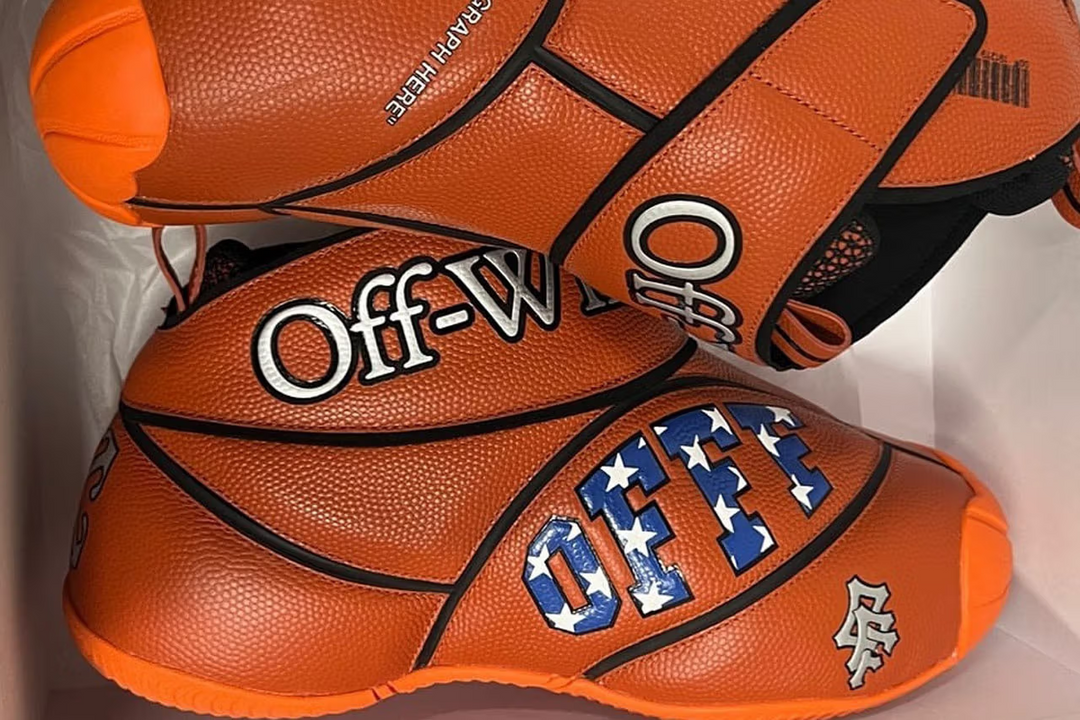 Off-White™ unveils its latest creation: the Baller Basketball Shoe.